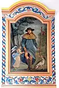 Le tableau de saint Roch dans l'église.