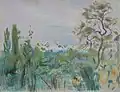 Le Marais, pastel, 42,5 x 52. Collection particulière.