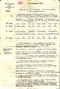 Projet d'ordre d'attaque de la 43e brigade à Tahure le 20 septembre 1915, signé par le général Mac Mahon