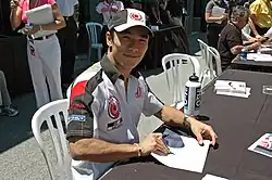 Photo de Takuma Satō, pilote à l'origine du projet Super Aguri