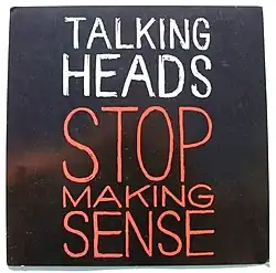 Description de l'image Talking Heads - Stop Making Sense 12" advertising sign.jpg.