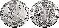 Tallero d'Italia (1918, argent) pour l'Érythrée italienne