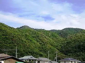 Les monts Tanjō et Taishaku vus depuis Tsukihara