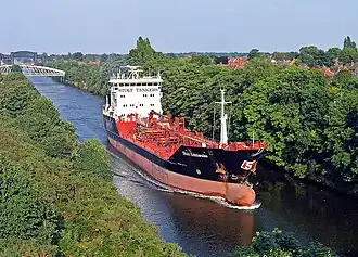 Le Stolt Kittiwake se dirigeant vers l'estuaire de la Mersey.
