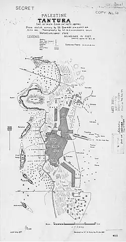 Carte de l’enquête britannique, 1942.