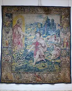 Tapisserie Moïse devant le buisson ardent, musée des beaux-arts de Chartres.
