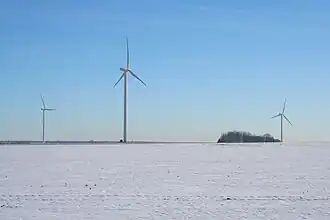 Le parc éolien.