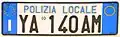 Plaque pour police locale.