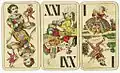 Les trois « bouts » d’un tarot Industrie und Glück.