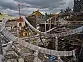 Construction de Taron et des décors alentour en juillet 2015.