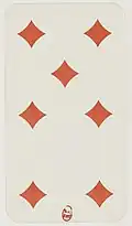 7 de carreau d'un jeu de Tarot nouveau, 1898.