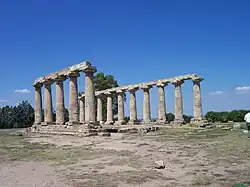 Temple d'Héra (en) à Métaponte.