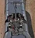 Pantographes à grande vitesse Faiveley CX installés sur TGV 2N2 (25 kV monophasé baissé, 1,5 kV continu levé)