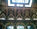 Peintures du plafond de la salle de la bourse de Madrid. Au bord de la claire-voie centrale on peut lire Filipinas, Cuba y Canarias ( Philippines, Cuba et Canaries)