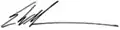 Signature de Ted Wheeler