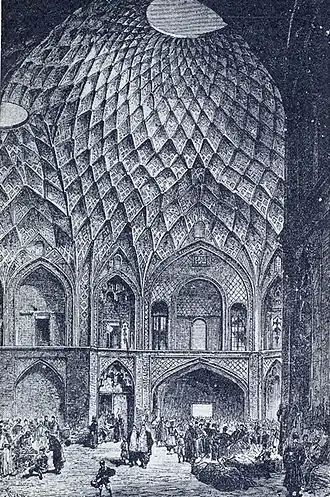 Architecture des Bazars: Timcheh-e-Amin o Dowleh, au bazar de Kachan.
