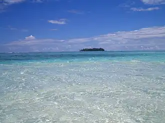 Tekava vue depuis le lagon.