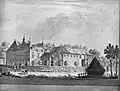 Vue du château en 1738.