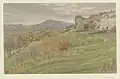 Temps gris à Mougins (dessin, 1934).