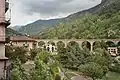 Le viaduc de Tende dans la localité du même nom.