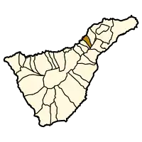 Localisation d'El Sauzaldans l'île de Tenerife.