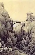 Le Sîq et son arche vus par Lady Louisa Tenison en 1843