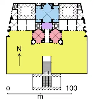 Plan des thermes de Titus (Rome, Italie),fin du Ier siècle.