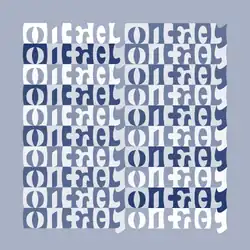 Michel Onfray, ambigramme de type figure-fond. Illusion cognitive exploitant l'espace négatif.