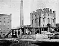Ancien site minier Teut avec tour Malakoff en 1880.