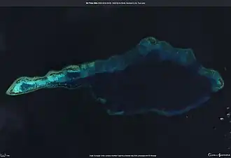 Image satellite du banc Investigator prise par la Sentinel.