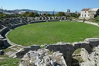 Vue générale de l'arène.