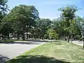Arborway entre Jamaica Pond et l'arboretum Arnold