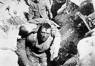 Soldats britanniques dans les tranchées le 1er juillet 1916.