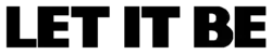 Description de l'image The Beatles, Lei It Be (Logo).png.