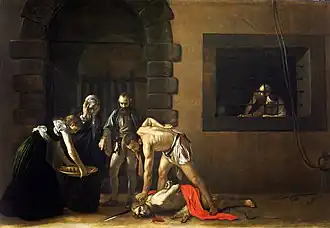 La Décollation de saint Jean Baptiste, Le Caravage (v. 1608), co-cathédrale Saint-Jean de La Valette.