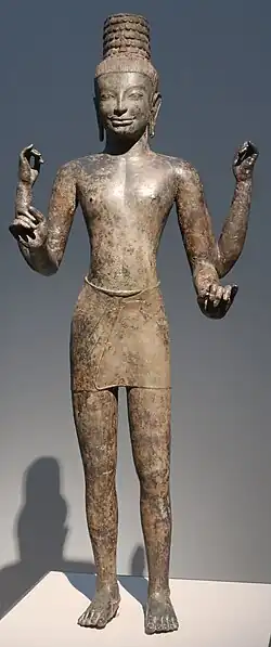 Bodhisattva Maitreya. Dvâravatî. Fin VIIIe&nbsp;siècle. Thaïlande.