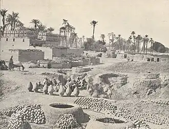 Paul Dittrich&nbsp;(en), Village de Qena en Moyenne-Égypte où coexistent paysans musulmans et coptes, 1918.