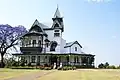 Le château Erasmus ou  Die Spookhuis (1903) construit sur les plans d'un architecte néerlandais, quartier d'Erasmuskloof.