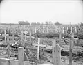 Le cimetière en 1918 (photo allemande).