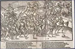 Gravure de John Derricke, Retour en triomphe.