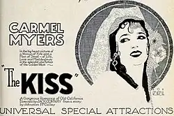 The Kiss, 1921. Avec Carmel Myers