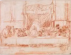 Rembrandt (d'ap. Léonard de Vinci), La Cène, v.&nbsp;1635, Metropolitan Museum of Art.