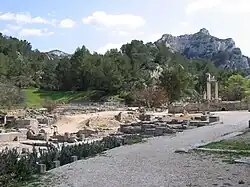 Le site archéologique, vu du nord.