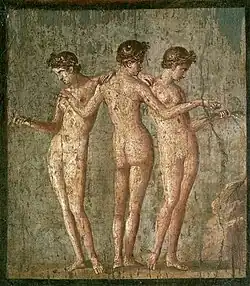 Les Trois Grâces, fresque de Pompéi, avant 79