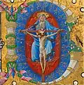 La Trinité, lettrine découpée, Getty Center.