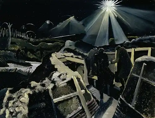 The Ypres Salient at Night, 1918 (Le saillant d'Ypres de nuit).