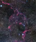 Image du rémanent de supernova Vela (XYZ) par le télescope Schmidt.