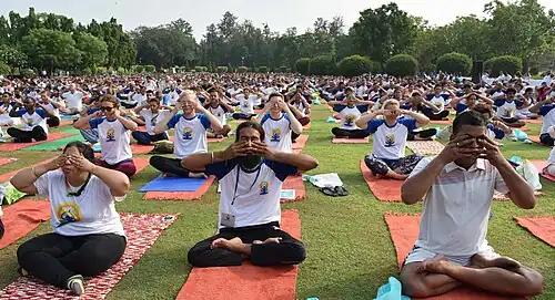 Seconde journée internationale du Yoga, Parc Nehru, 2016