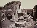Les vestiges de la boulangerie de Numerius Popidius Priscus à Pompéi, vers 1870.