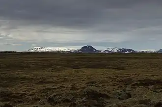 L'Ok enneigé vu depuis le sud en mai 2014.